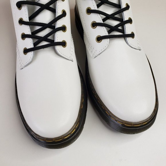Dr Martens Airwair Zavala Smooth Leather White Boots Mens Size 9 / Wmns Size 10 - Picture 8 of 11